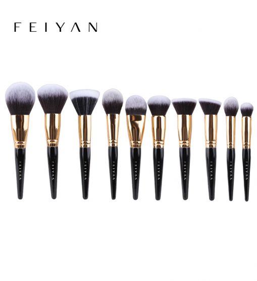 10pcs Black Series Makeup Brush Set