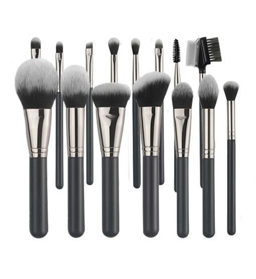 15pcs Black Makeup Brush Set