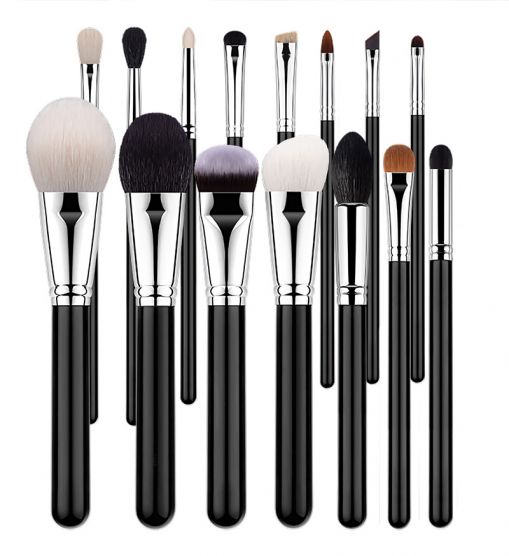 15pcs Black Makeup Brush Set