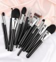 15pcs Black Makeup Brush Set