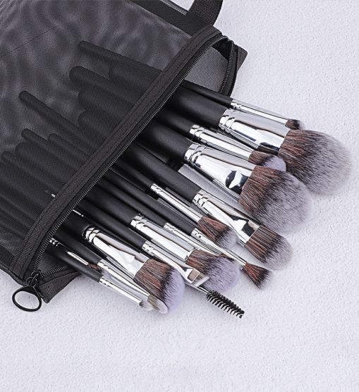 15pcs Black Makeup Brush Set