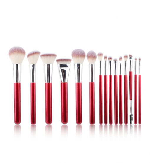 15pcs Red Wine Series Makeup Brush Set