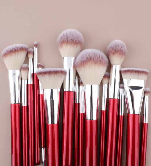 15pcs Red Wine Series Makeup Brush Set