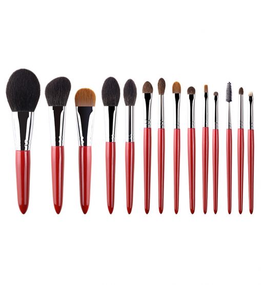 14pcs Natural Hair Makeup Brush Set