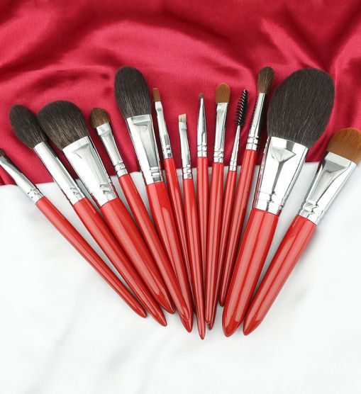 14pcs Natural Hair Makeup Brush Set