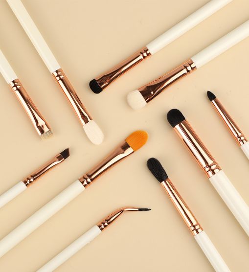 10pcs White Eye Makeup Brush Set