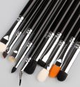 10pcs Black Eye Makeup Brush Set