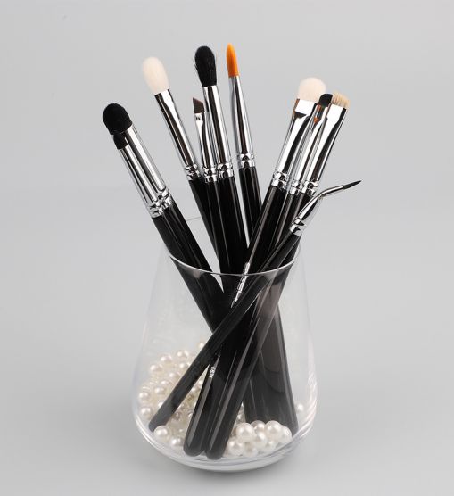 10pcs Black Eye Makeup Brush Set